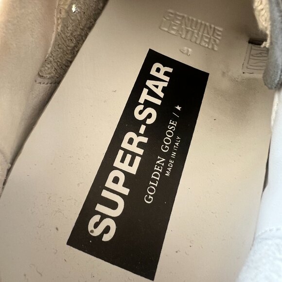 GOLDEN GOOSE - Grey & Red Python Superstar Sneakers - Picture 4 of 8